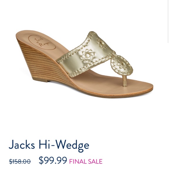 jack rogers wedges gold